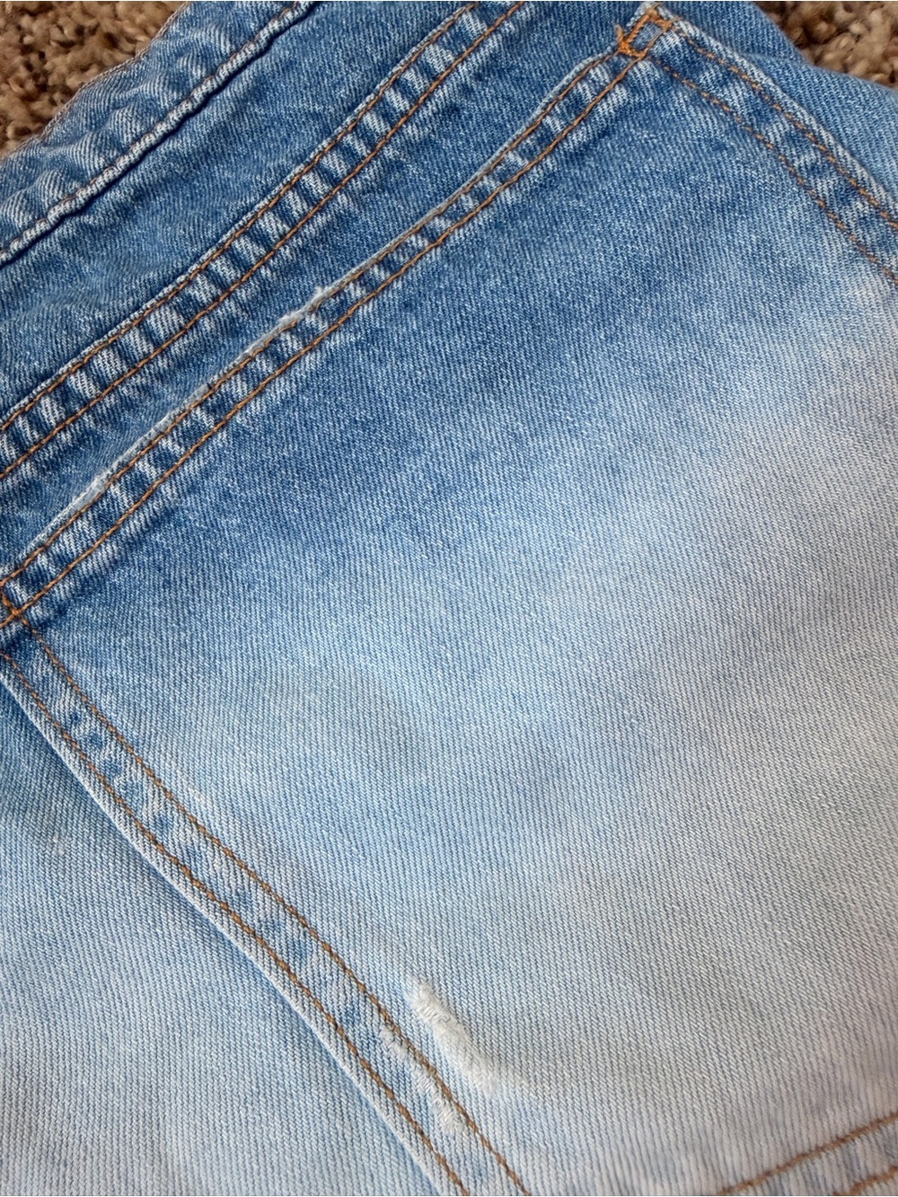 Ramy Brook Light Blue Ombre Frayed Denim Shorts - Picture 5 of 6